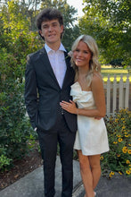 Load image into Gallery viewer, Cute A Line Strapless White Short Homecoming Dress with Ruched