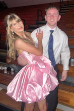 Load image into Gallery viewer, Princess A Line Sweetheart Pink Corset Homecoming Dress with Beading