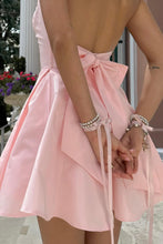 Load image into Gallery viewer, Cute A Line Sweetheart Pink Short Homecoming Dress with Bowknot
