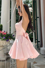 Load image into Gallery viewer, Cute A Line Sweetheart Pink Short Homecoming Dress with Bowknot

