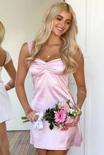 Load image into Gallery viewer, Cute A Line Sweetheart Pink Short Homecoming Dress with Lace
