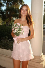 Load image into Gallery viewer, Cute Sheath Sweetheart Light Yellow Short Homecoming Dress with Bowknot