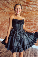Load image into Gallery viewer, Cute A Line Strapless Pink Short Homecoming Dress with Bowknot Flowers
