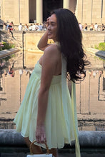 Load image into Gallery viewer, Cute A Line Sweetheart Light Yellow Short Homecoming Dress with Scarf