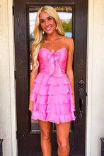 Load image into Gallery viewer, Cute A Line Sweetheart Pink Short Homecoming Dress with Ruffles