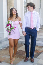 Load image into Gallery viewer, Trendy Sheath Off the Shoulder Red Short Homecoming Dress with Ruched