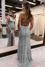 Load image into Gallery viewer, Sparkly Sequin Long Glitter Prom Party Dress With Split
