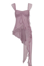 Load image into Gallery viewer, Dreamy Blush A-Line Short Homecoming Dress with Ruffled Mini Skirt