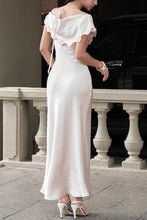 Load image into Gallery viewer, Elegant Mermaid Off the Shoulder Ivory Long Prom Dress with Ruffles
