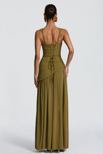 Load image into Gallery viewer, Elegant Mermaid Square Neck Green Long Prom Dress with Ruffles