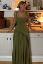 Load image into Gallery viewer, Elegant Mermaid Square Neck Green Long Prom Dress with Ruffles