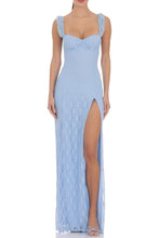 Load image into Gallery viewer, Fashion Sheath Sweetheart Lilac Lace Long Prom Dress with Criss Cross Back