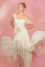 Load image into Gallery viewer, Glamorous A Line Off the Shoulder Ivory Party Dress with Ruffles
