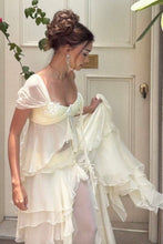Load image into Gallery viewer, Glamorous A Line Off the Shoulder Ivory Party Dress with Ruffles