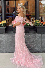 Load image into Gallery viewer, Glamorous Mermaid Sweetheart Pink Long Prom Dress with Appliques