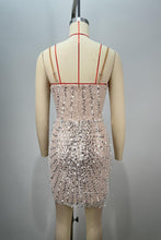 Load image into Gallery viewer, Glittering Butterfly Rhinestone Bodycon Homecoming Dress with Cutout Sides
