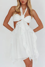 Load image into Gallery viewer, Gorgeous A Line Halter Neck Pink Short Homecoming Dress with Ruffles
