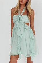 Load image into Gallery viewer, Gorgeous A Line Halter Neck Pink Short Homecoming Dress with Ruffles
