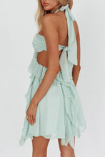Load image into Gallery viewer, Gorgeous A Line Halter Neck Pink Short Homecoming Dress with Ruffles
