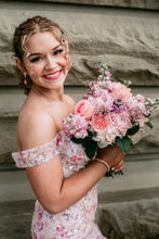 Load image into Gallery viewer, Gorgeous A Line Off the Shoulder Light Pink Corset Prom Dress with Appliques