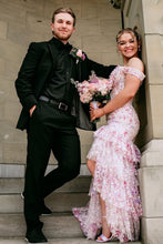 Load image into Gallery viewer, Gorgeous A Line Off the Shoulder Light Pink Corset Prom Dress with Appliques
