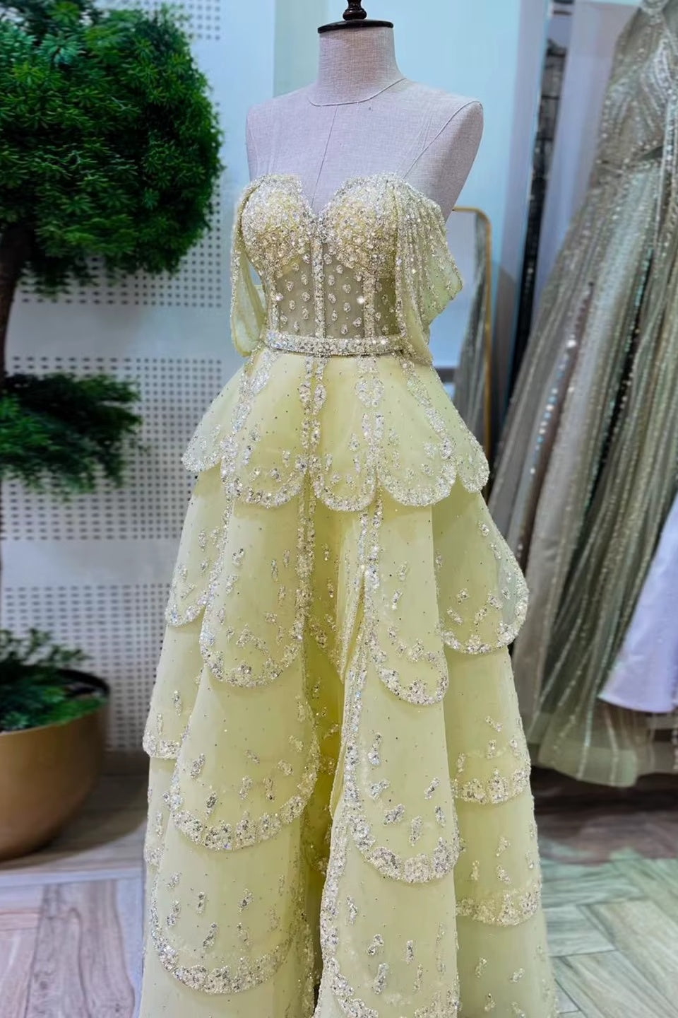 Gorgeous A Line Off the Shoulder Yellow Long Prom Dress with Beading