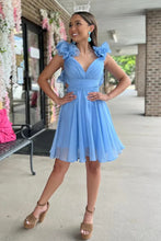 Load image into Gallery viewer, Gorgeous A Line Sweetheart Hot Pink Short Homecoming Dress with 3D Flowers
