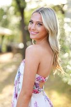 Load image into Gallery viewer, Gorgeous A Line Sweetheart Lilac Flower Printed Short Homecoming Dress with Ruffles