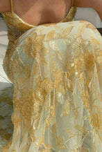 Load image into Gallery viewer, Gorgeous Mermaid Spaghetti Straps Orange Long Prom Dress with Appliques