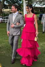 Load image into Gallery viewer, Gorgeous A Line Square Neck Orange Long Prom Dress with Ruffles