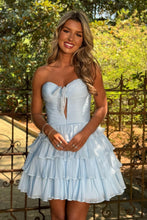 Load image into Gallery viewer, Gorgeous A Line Sweetheart Hot Pink Short Homecoming Dress with Ruffles
