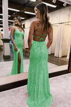 Load image into Gallery viewer, Sparkly Sequin Long Glitter Prom Party Dress With Split
