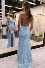 Load image into Gallery viewer, Sparkly Sequin Long Glitter Prom Party Dress With Split
