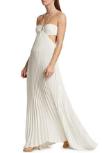 Load image into Gallery viewer, Hot A Line Halter Neck White Long Prom Dress with Backless