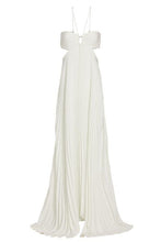 Load image into Gallery viewer, Hot A Line Halter Neck White Long Prom Dress with Backless