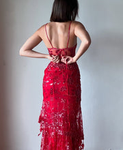 Load image into Gallery viewer, Gorgeous Mermaid Spaghetti Straps Orange Long Prom Dress with Appliques
