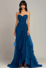 Load image into Gallery viewer, Gorgeous Mermaid Sweetheart Green Long Prom Dress with Ruffles
