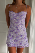 Load image into Gallery viewer, Cute Mint Green Lace Homecoming Dress Open Back Bow Tie Short Dress