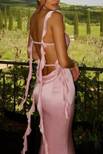 Load image into Gallery viewer, Lovely Mermaid Sweetheart Pink Long Prom Dress with Backless Ruffles