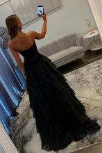 Load image into Gallery viewer, Lovely A Line Sweetheart Lilac Corset Prom Dress with High Slit and Appliques