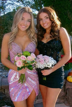 Load image into Gallery viewer, Luxurious Sheath Sweetheart Pink Short Homecoming Dress with Beading
