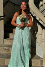 Load image into Gallery viewer, Beautiful A Line Sweetheart Mint Green Long Prom Dress with Split Front