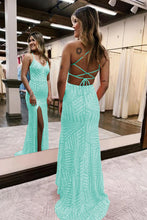 Load image into Gallery viewer, Sparkly Sequin Long Glitter Prom Party Dress With Split
