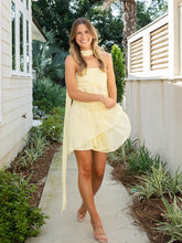 Load image into Gallery viewer, New A Line Strapless Pink Short Homecoming Dress with Scarf
