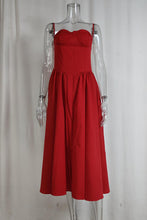 Load image into Gallery viewer, Simple A-Line Spaghetti Straps Tea Length Graduation Party Dress
