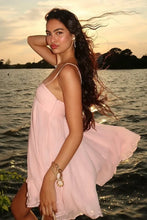 Load image into Gallery viewer, Pretty A Line Spaghetti Straps Pink Short Homecoming Dress with Ruffles