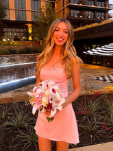 Load image into Gallery viewer, Pretty A Line Strapless Pink Short Homecoming Dress
