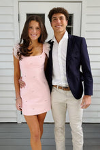 Load image into Gallery viewer, Pretty Sheath Square Neck Pink Short Homecoming Dress with Feather

