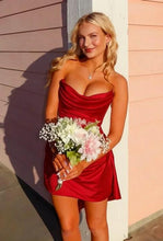Load image into Gallery viewer, Pretty Sheath Strapless Light Pink Corset Homecoming Dress with Ruched