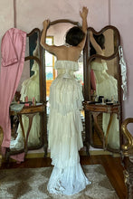 Load image into Gallery viewer, Princess A Line Sweetheart Ivory Corset Party Dress with Ruffles Criss Cross Back